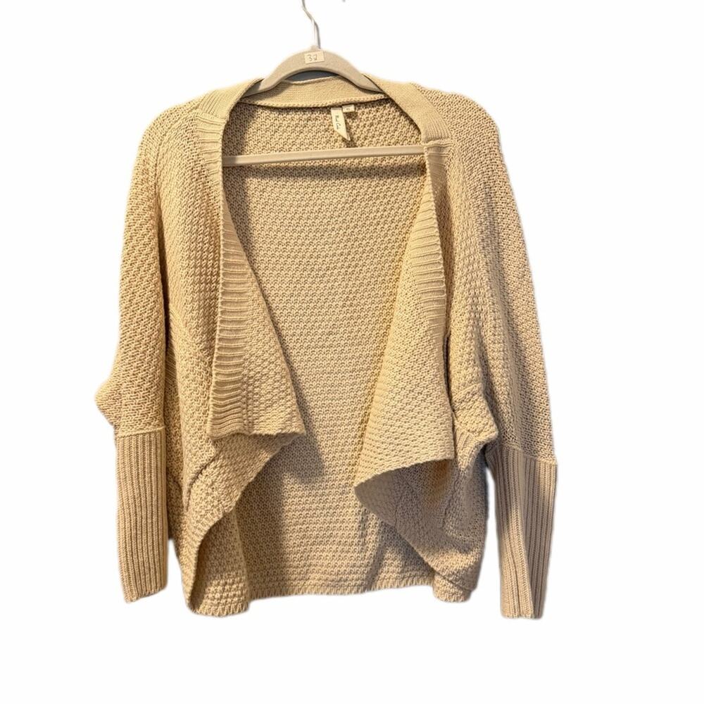 Mind Code open front chunky knit cardigan pockets acrylic